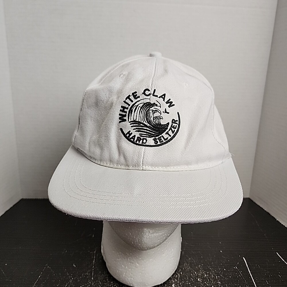 White Claw Hat Cap Unstructured Embroidered Strapback Adjustable Lightweight